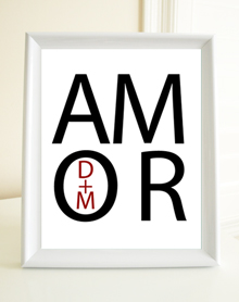 Style: Amor with initials print