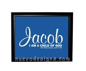 Style: I am a child of God - personalized - blue 