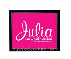 Style: I am a child of God - personalized - pink