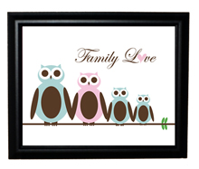 Style: Family love owls print