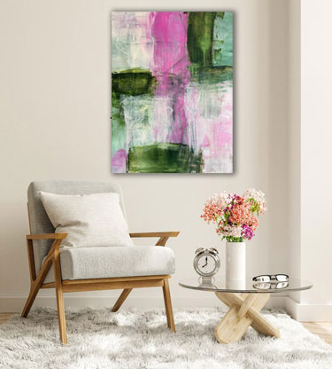 Le jardin abstract art - toronto art- art for sale